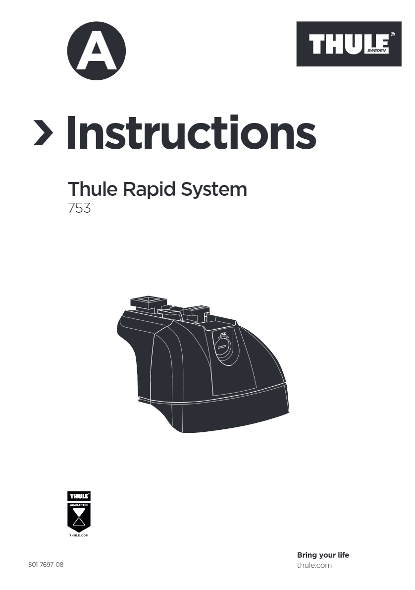 THULE Rapid System Footpack 753 - Universal Roof Rack Feet THULE Rapid System Footpack 753 - Universal Roof Rack Feet